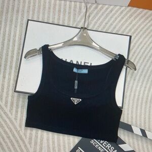 Prada Black Cropped Tank Top